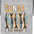 thumbnail image 3 of Instant Message - Sunday Fish Market Short Sleeve Graphic T-Shirt, 3 of 6