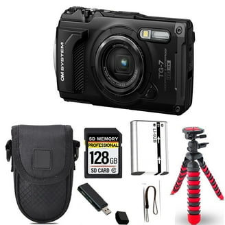 Olympus OM SYSTEM TG-7 Digital Camera, 12MP, 4x Zoom, 4K Video, Wi
