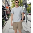 thumbnail image 5 of wirarpa Mens 2 Pack Cotton Crew Neck T-Shirts Short Sleeve Summer Tops Fashion Basic Tees Black/Grey Size Small, 5 of 6