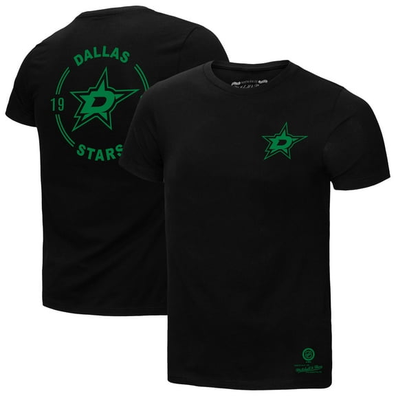 Men's Mitchell & Ness Black Dallas Stars Core Penalty Box 3.0 T-Shirt