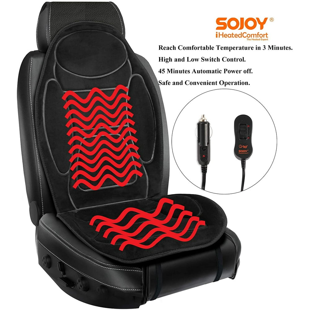 Sojoy Suede Universal 12V Car Heated Seat Cushion Warmer Sojoy Suede Universal 12V Car Heated Seat Cushion Warmer