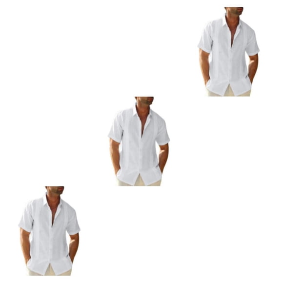 Sonducket Camisa con botones para hombre, camisetas de diseño Simple de Color sólido para caminar en la playa de verano para niños, ropa de Type1 NO1