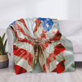 thumbnail image 3 of Fotbe Patriotic Butterfly Floral Manta de Franela con Estampado, Manta Ultrasuave para Cama, Sofá, Auto, Hipoalergénica y Antibolitas-40"x30", 3 of 6