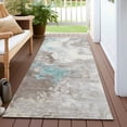 thumbnail image 6 of Addison Rugs Chantille Indoor/Outdoor Transitional Abstract Teal Machine Washable Runner Rug, 2'3" x 7'6", 6 of 7