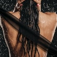 thumbnail image 1 of Toalla exfoliante de espalda de malla larga | Cinturón de esponja de baño espumoso de 30 x 80 cm para limpieza profunda | Exfoliante corporal de nailon de secado rápido, 1 of 6