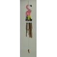thumbnail image 2 of Chesapeake Bay Hand Carved Wood and Bamboo Tropical Pink Flamingo  Wind Chime, 2 of 3