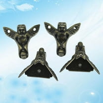 WHAMVOX 8Pcs Small Box Feet for Crafts with Zinc Alloy and Wood for Home