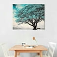 thumbnail image 2 of Nawypu Teal Rustic Bathroom Decor for the Home Bedroom Black and White Tree Pictures Country Kitchen Wall Decor Modern Wall Decor Canvas Framed Wall Art Landscape Artwork for Walls Wall Decoration, 2 of 4