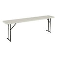 thumbnail image 5 of Norwood Commercial Furniture 8 ft Multipurpose Indoor Outdoor Heavy Duty Portable Blow Molded Plastic Folding Training Seminar Table 18" W x 96" L Gray, 5 of 9
