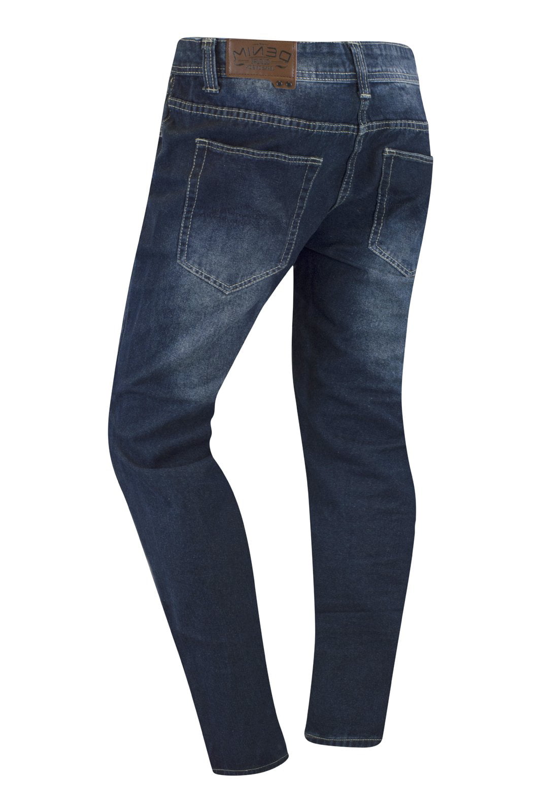 Trending Apparel New Men Ripped Blue Jeans with Bandana Print 