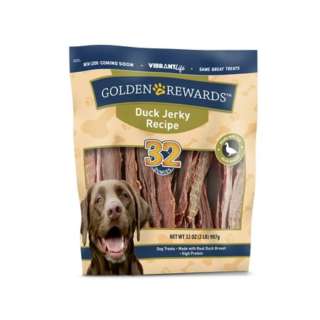 Golden Rewards Duck Flavor Jerky Dog Treats, 32 oz
