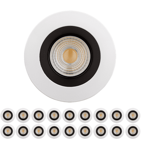 

Perlglow 18 Pack 4 inch Round Two-Tone High Lumens Downlight Luminaire LED Recessed Light Fixtures 5CCT.