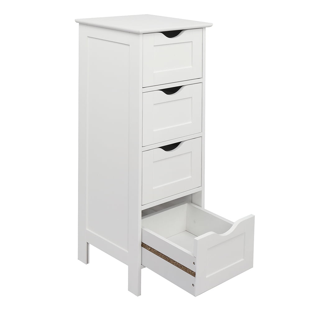 Private Jungle Floor Cabinets Storage with 4 Drawers for Bathroom Laundry Room Bedroom Organizer,White Private Jungle Floor Cabinets Storage with 4 Drawers for Bathroom Laundry Room Bedroom Organizer,White