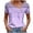 A-Purple, variant on Asymmetrical Neck Tops for Women Lapel Collared Summer Short Sleeve Dressy Casual Work Business Blouse Loose Fit Basic Tunic T-Shirts