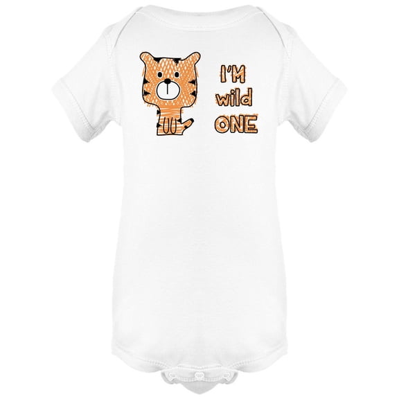 Cute Tiger "Im A Wild One" Bodysuit Infant -Image by Shutterstock,  Newborn