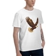 thumbnail image 3 of Bald Eagle Men's T-Shirt Cotton 100% Summer Tops Fashion Casual Bald Eagle Short Sleeves for Men Women Round Collar Top Tees, 3 of 6