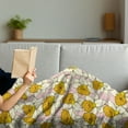 thumbnail image 3 of Yellow Flower Soft Flannel Fleece Blanket, Playful Spring with Narcissus Daffodils Flourish Graphic Garden, Cozy Plush for Indoor and Outdoor Use, 50" x 70", Pale Pink Yellow Cream, by Ambesonne, 3 of 5