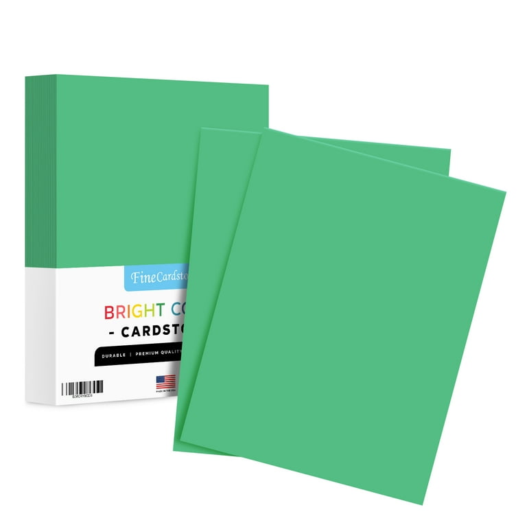 Meadow Green Premium Colored Card Stock Paper, Medium Weight 65lb  Cardstock, Perfect for School Supplies, Arts and Crafts, Acid and Lignin  Free, 8.5 x 11 Inches