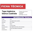 thumbnail image 4 of Tapa Higienica Cuadrada Blanca Para Coladera 15 Piezas Fleximatic 2145, 4 of 5