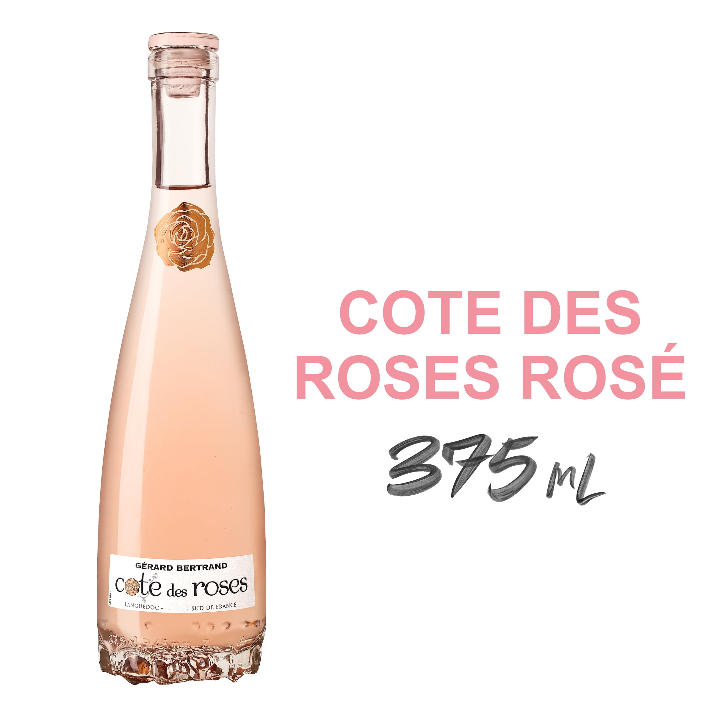 Cote des Roses Rose, French Rose Wine, 375 mL Bottle