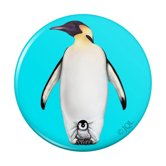 Penguin and Baby Chick Nestling Kitchen Refrigerator Locker Button Magnet