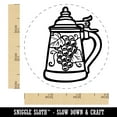 thumbnail image 2 of Hand Drawn German Beer Stein Self-Inking Rubber Stamp Ink Stamper - Fuchsia Ink - Small 3/4 Inch, 2 of 7