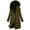 Brown, variant on JURANMO Womens Mid-length Winter Coat Slim Quiled Down Jacket Soft Comfy Fleece Lined Warm Hooded Outwear Deals of the Day Yellow XXL