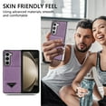 thumbnail image 4 of Allytech Wallet Case for Samsung Galaxy Z Fold5, Luxury PU Leather Kickstand Card Slots Magnetic Buckle RFID Blocking Shockproof Anti-Scratch Protective Case for Women Men - Purple, 4 of 5