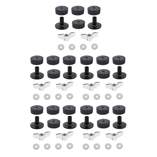 Ruiboury 12 Pieces/Set Drum Kit Cymbal Detachable Nonslip Percussion Instrument Pad Shown as Picture 5Set