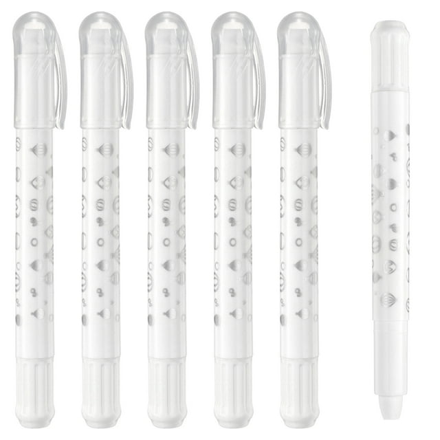 Crayones de gel acuarelables Uxcell para colorear, dibujar, pintar, 6 piezas, blanco