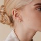 thumbnail image 2 of Pendientes PAVOI Love Knot chapados en oro blanco de 14 quilates para mujer, 2 of 6
