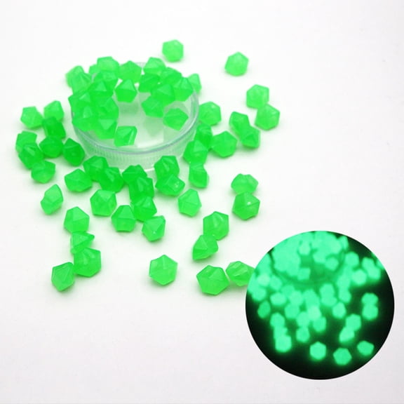 Vacemry Aquarium Decor, 50 Piece Glowing Ice Chunk Shaped Stones for Aquarium Fish Tank Decor, Night Light Decorative Stones for Underwater Landscaping, Safe Non-Toxic