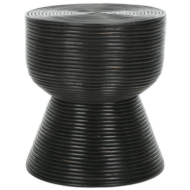 SAFAVIEH Heimdall Modern Accent Table, Distressed Black (18.1 in. W x 18.1 in. D x 20.5 in. H)