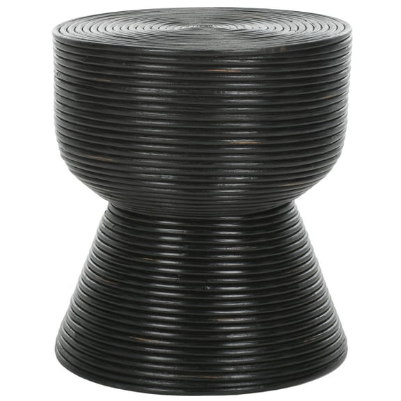 SAFAVIEH Heimdall Modern Accent Table, Distressed Black (18.1 in. W x 18.1 in. D x 20.5 in. H)