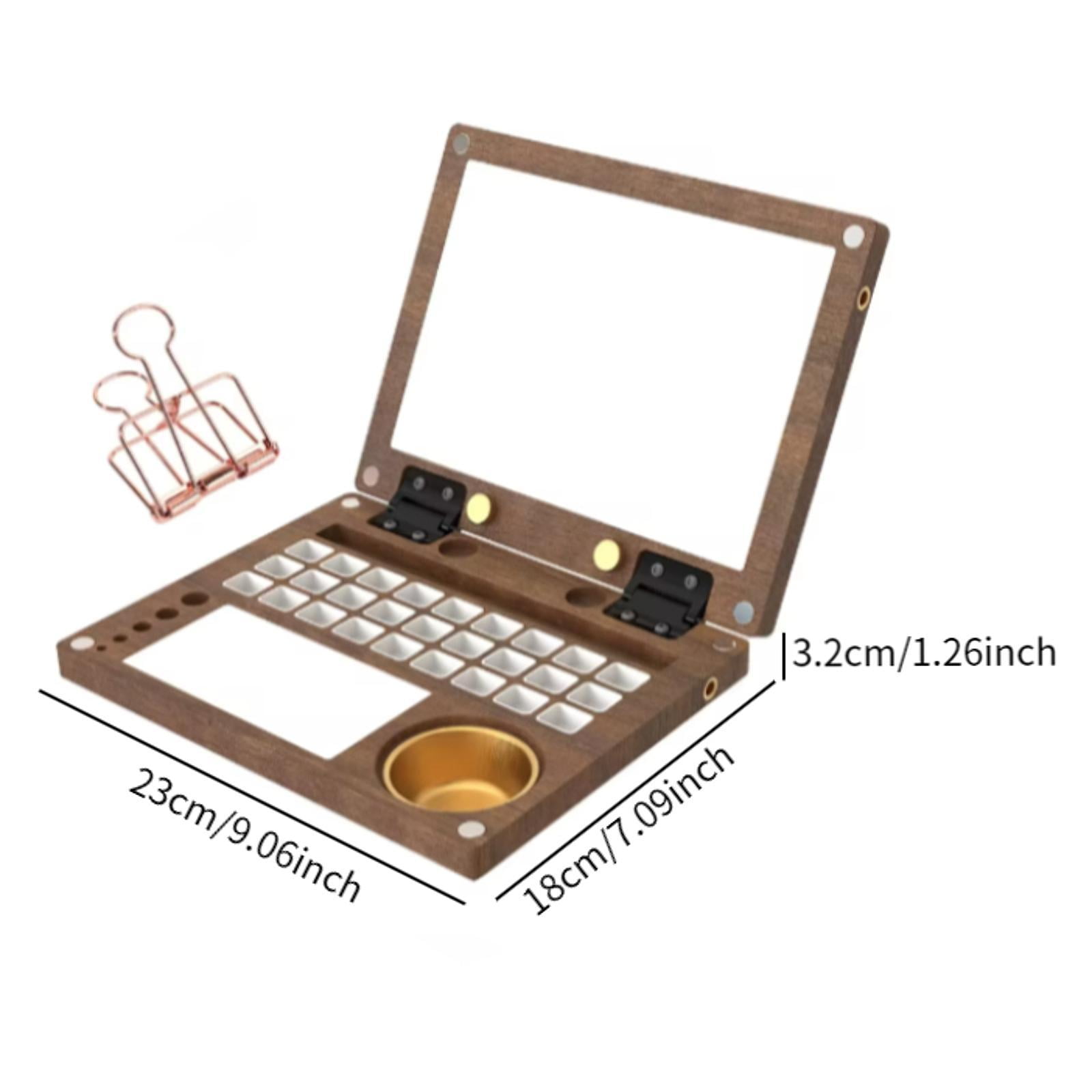 Abbraccia Watercolor Palette Paint Box Wooden Watercolor Paint Storage Box for Oil Paint Pigments Portable Travel Paint Case Paint Tray