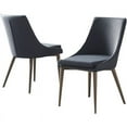 thumbnail image 2 of Best Master Furniture Leatrice Glam Linen Fabric Chairs, Set of 2, Dark Grey, 2 of 2