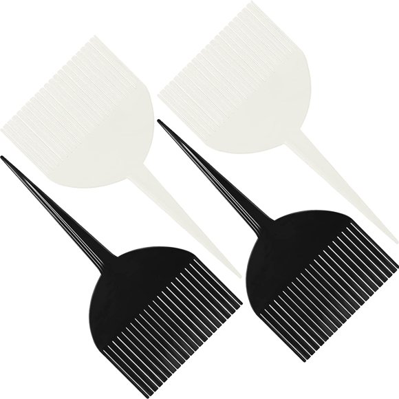 4 Pieces Weaving Sectioning Foiling Comb Hair Highlighting Foiling Comb Hair Dyeing Comb Rat Tail Salon Styling Teasing Hairdressing Comb for Hair Coloring Women and Men