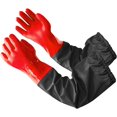thumbnail image 1 of Gants de Protection pour Étang d'Aquarium Deux Pièces - Gants Imperméables Extra Longs 70cm - Rouge, 1 of 5