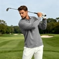 thumbnail image 5 of Sewkxo Men's Polo Shirt Long Sleeve Golf Shirts Lightweight Breathable Cool Shirts,Gray L, 5 of 7