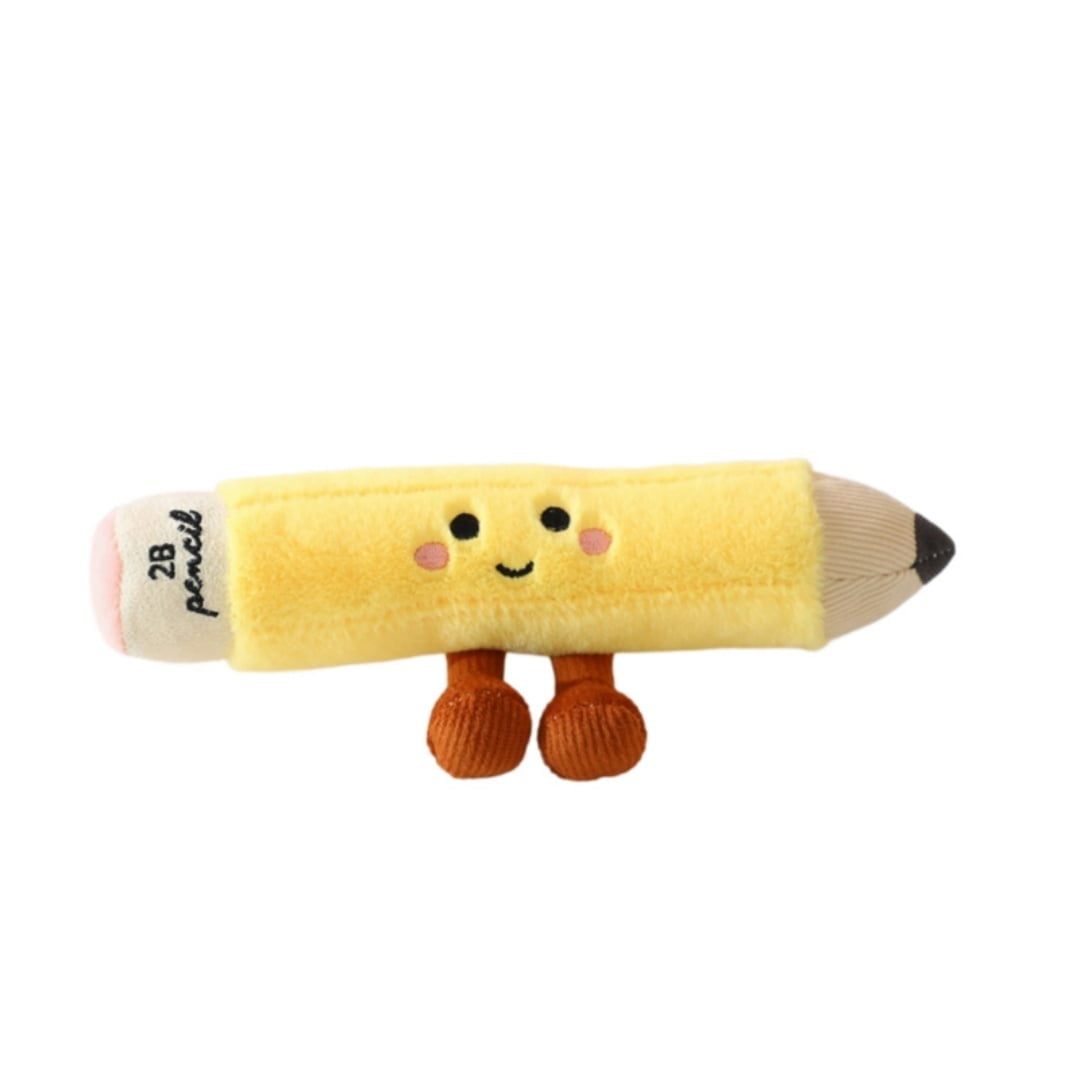 Cartoon Smile Stationery Series Plush Toys Soft Ruler Pencil Notebook Plush Toys Funny Gift To Kids