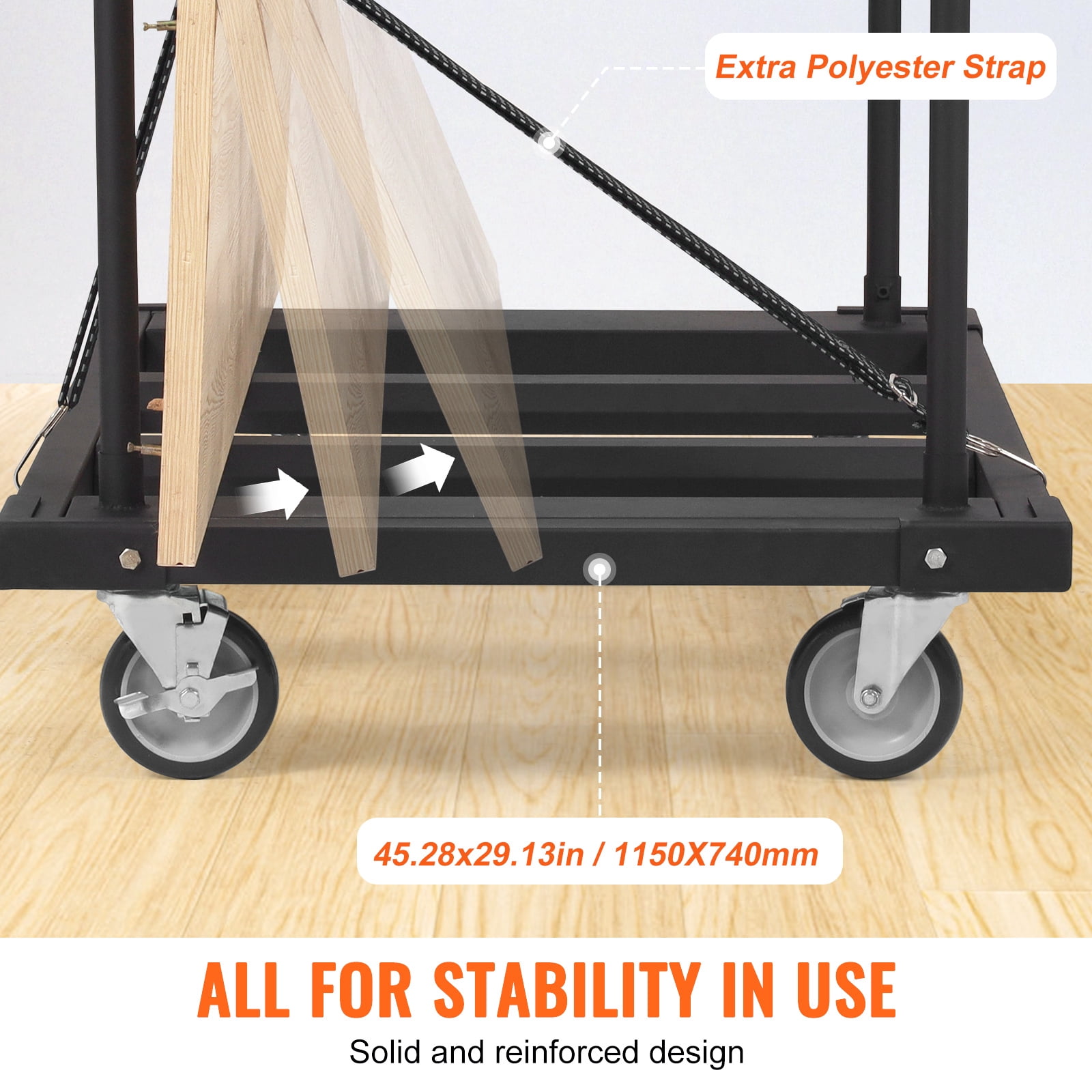 VEVOR Drywall Cart 1800 lbs Panel Cart Dolly Handling Sheetrock Sheet Panel