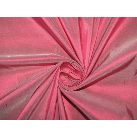 PURE SILK Dupioni FABRIC Dusty Indian PINK x Ivory STUNNING NEW COLLECTION DUP161[3]
