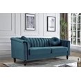 thumbnail image 3 of US PRIDE FURNITURE Hills Tufted Back Nailhead 75.2" Sofa-Blue Green, 3 of 4