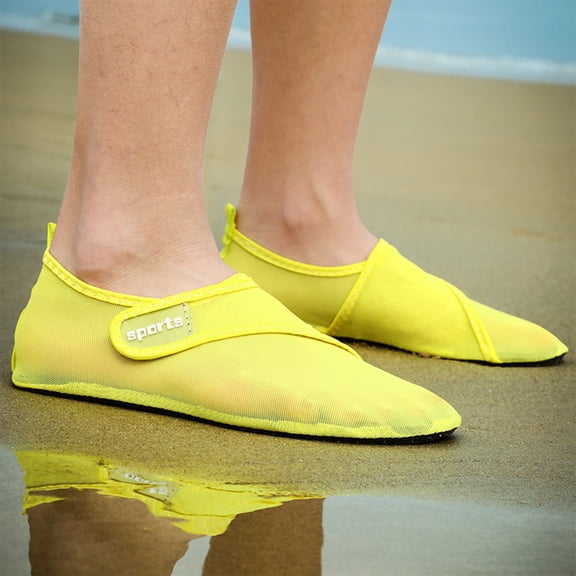 Hiking Barefoot Shoes for Women Lightweight Non-Slip Wide Toe Box Breathable Mesh Minimalist Athletic Footwear for Hiking Walking Daily Wear Water Activities,Yellow 36