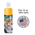 thumbnail image 4 of Carolines Treasures 7302MUK Corgi Mini Daises Ultra Hugger for slim cans Slim Can multicolor, 4 of 6
