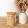 thumbnail image 5 of 6 Pcs Mason Jar Lids, Wide Mouth Wooden Jar Covers with Silicone Seal, Airtight Storage Lids for Mason Jars, Natural Wood Caps for 64/32/16/8/4 oz Jars, Tea, Coffee Mug Covers（3.4-inch ）, 5 of 5