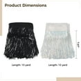 thumbnail image 4 of Sequin Trim by the Yard, 20 ft Tassel Trim for Crafts, Black and Iridescent Fringe for Sewing, Stage Costume Decor and DIY Accessories, 4 of 5