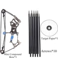 thumbnail image 2 of KEINXS Archery Mini Compound Bow and Arrow Set -Stainless Steel Mini Pocket Survival Hunting Bow Right/Left Hand for Target Shooting Practice Archery Entertainment Fun Gift, 2 of 8