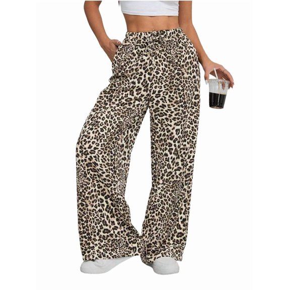 Women'S Wide Leg Pants with Pockets, Casual Trousers Sweatpants
