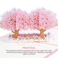 thumbnail image 3 of Tarjeta Emergente De Flor De Cerezo 3D Tarjeta De Felicitación De Mar De Flor Tridimensional Papel Romántico Sakura Tarjeta De San Valentín Para El Festival De Regalos De San Valentín Postal Cateissary HA025884-01, 3 of 7
